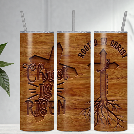 Christian He Has Risen 20-ounce Stainless Steel Tumbler with Straws