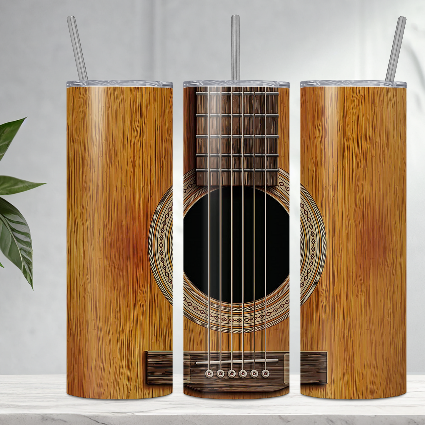 Guitar Music Lover 20-Ounce tumbler with straw